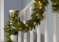 Pre-Lit Multi-Function Garland, 12 Ft