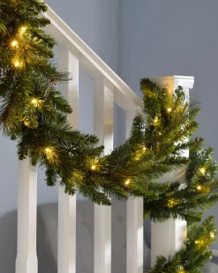 Pre-Lit Multi-Function Garland, 18 Ft