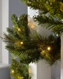 Pre-Lit Multi-Function Garland, 18 Ft
