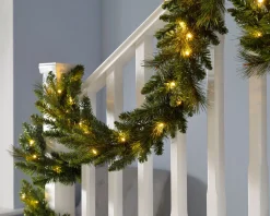 Pre-Lit Multi-Function Garland, 18 Ft