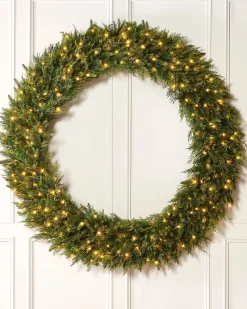 Pre-Lit Natural Fir Majestic Wreath, 1.5 M
