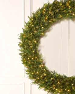 Pre-Lit Natural Fir Majestic Wreath, 1.5 M
