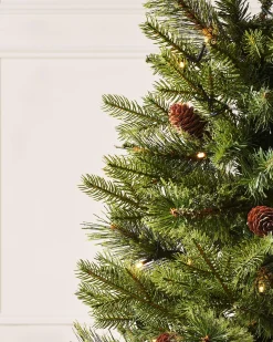 Pre-Lit Natural Pine Potted Christmas Tree, 3.5 Ft