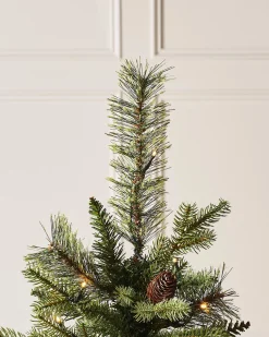 Pre-Lit Natural Pine Potted Christmas Tree, 3.5 Ft