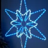 Pre-Lit Northern Star Rope Light Silhouette, Blue/White, 64 Cm