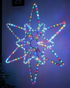 Pre-Lit Northern Star Rope Light Silhouette, Multi-Colour, 64 Cm
