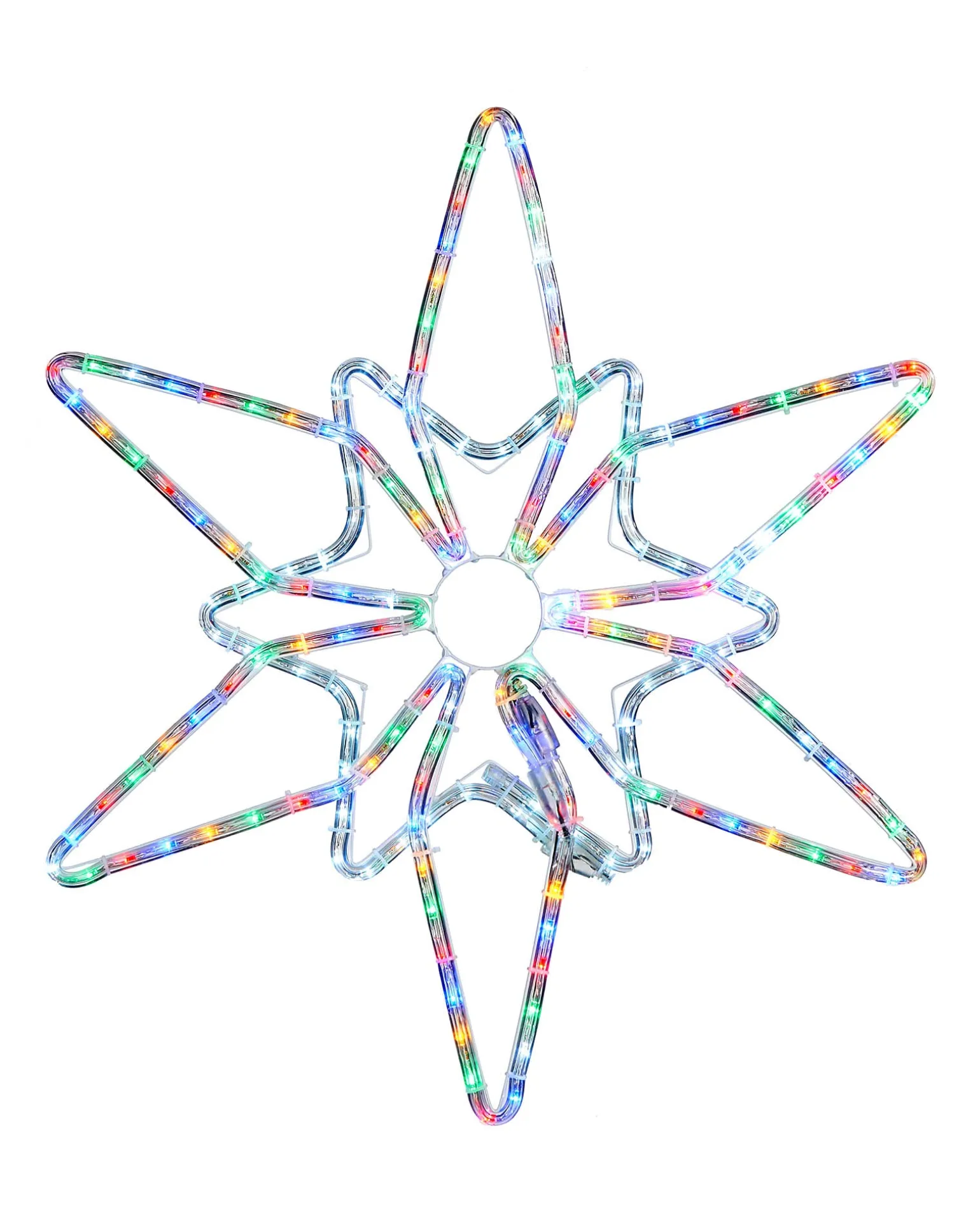 Pre-Lit Northern Star Rope Light Silhouette, Multi-Colour, 64 Cm