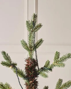 Pre-Lit Norway Spruce Potted Christmas Tree, 4 Ft