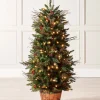 Pre-Lit Pines & Berries Potted Christmas Tree, 4.5 Ft