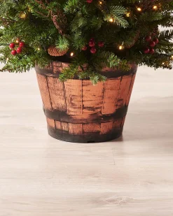 Pre-Lit Pines & Berries Potted Christmas Tree, 4.5 Ft