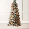 Pre-Lit Pop-Up Decorated Christmas Tree, Red/Gold, 6 Ft