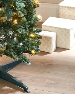 Pre-Lit Pop-Up Frosted Christmas Tree, 6 Ft