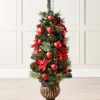 Pre-Lit Potted Christmas Tree, 4 Ft