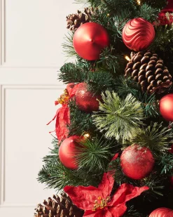 Pre-Lit Potted Christmas Tree, 4 Ft