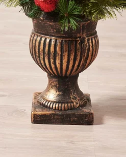 Pre-Lit Potted Christmas Tree, 4 Ft