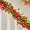 Pre-Lit Red Berry Garland, 9 Ft
