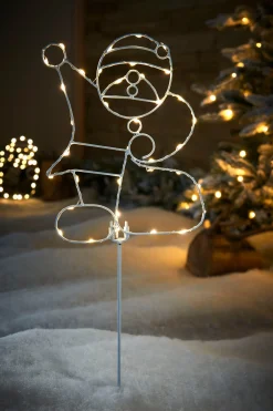 Pre-Lit Santa Pathway Stake Light, 60 Cm