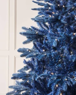 Pre-Lit Sapphire Blue Christmas Tree, 6 Ft