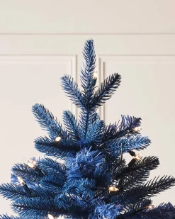 Pre-Lit Sapphire Blue Christmas Tree, 7 Ft