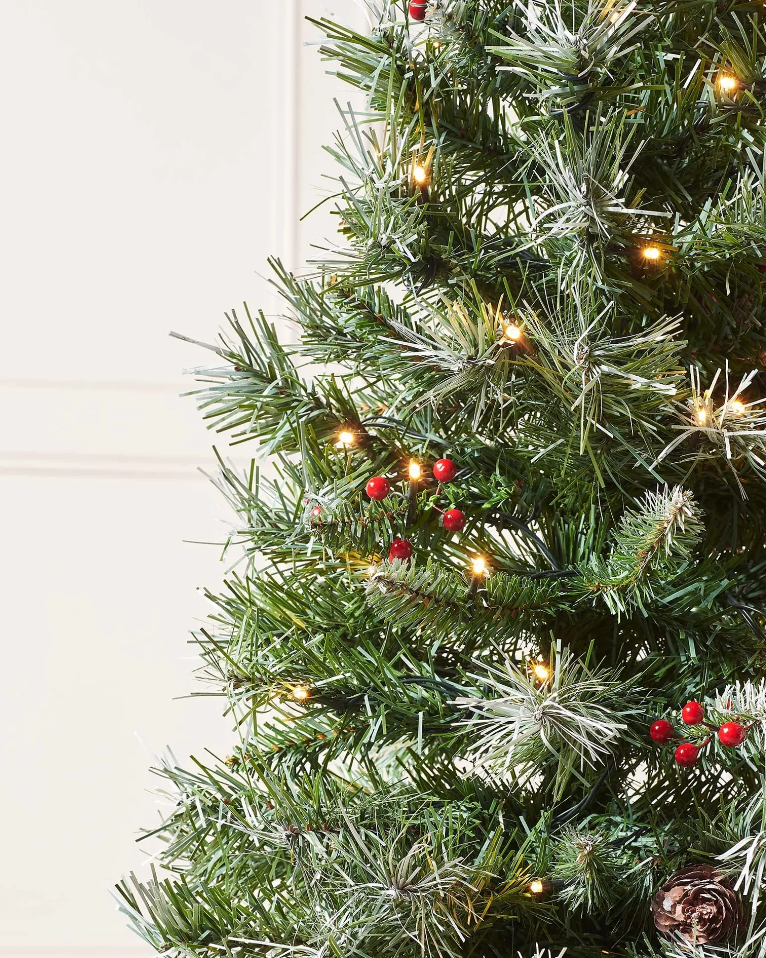 Pre-Lit Scandinavian Blue Spruce Christmas Tree, 4 Ft