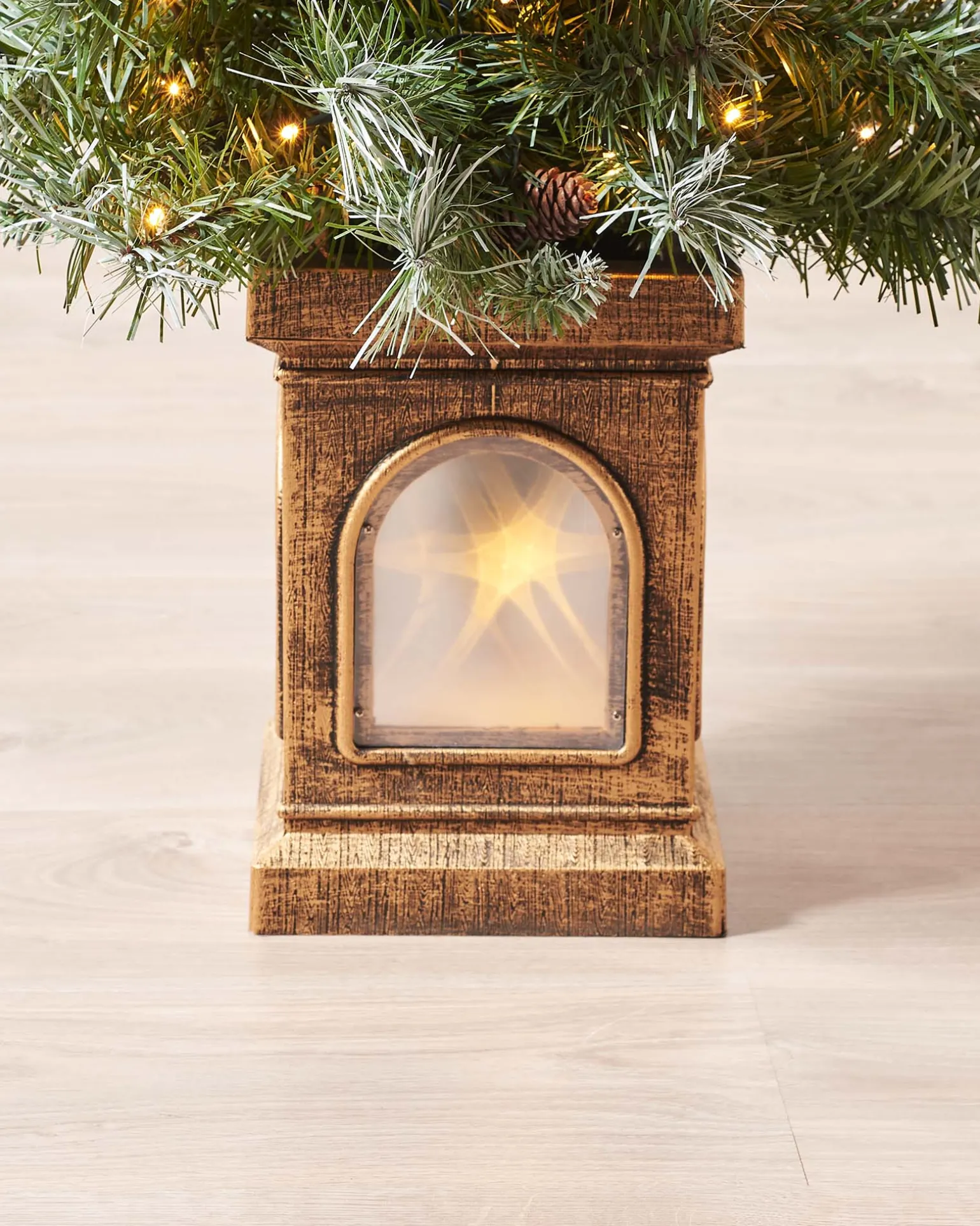 Pre-Lit Scandinavian Blue Spruce Christmas Tree, 4 Ft