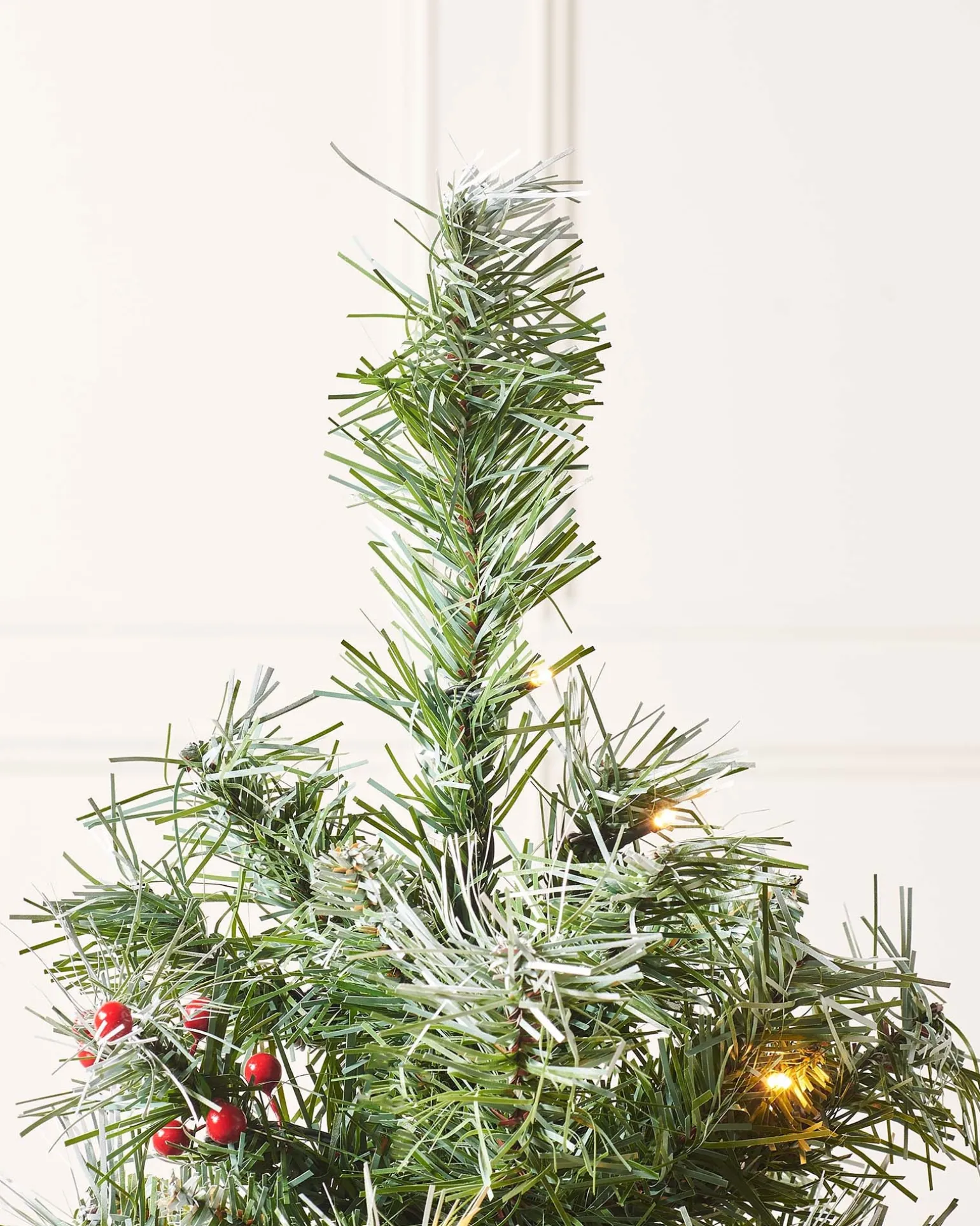 Pre-Lit Scandinavian Blue Spruce Christmas Tree, 4 Ft
