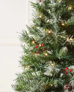 Pre-Lit Scandinavian Blue Spruce Christmas Tree, 4 Ft