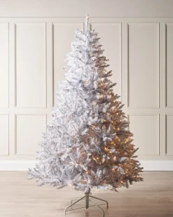 Pre-Lit Shimmering Christmas Tree, 7 Ft
