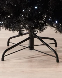 Pre-Lit Slim Black Christmas Tree, 6 Ft