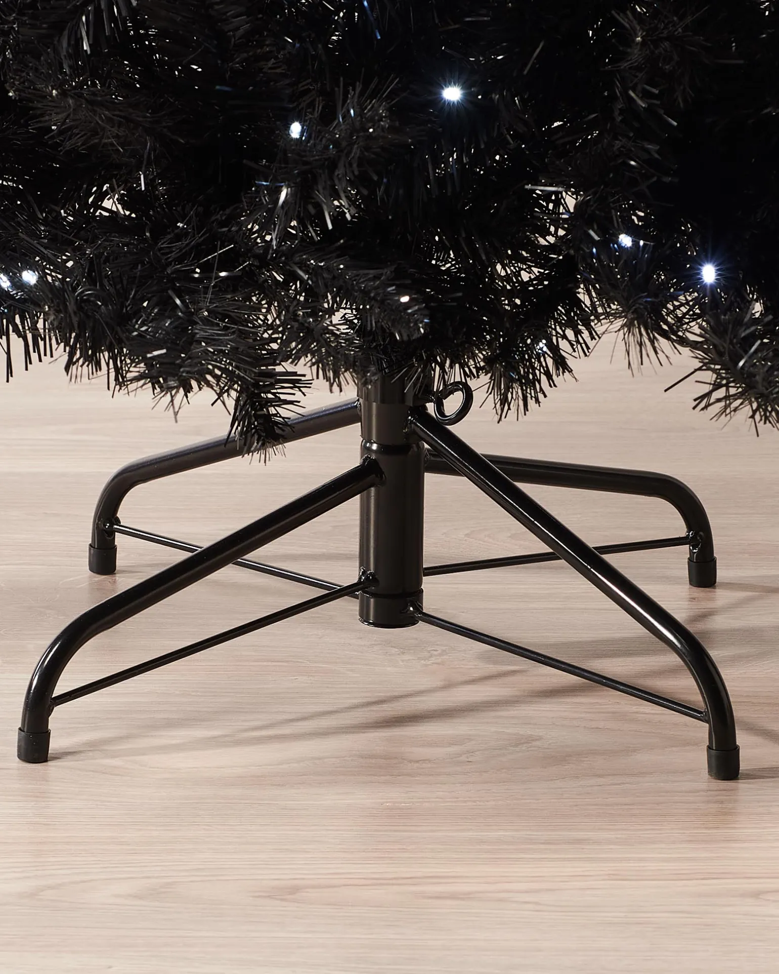 Pre-Lit Slim Black Christmas Tree, 6 Ft