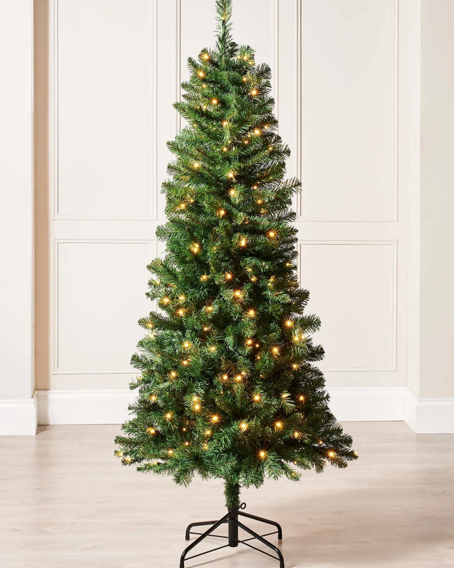 Pre-Lit Slim Christmas Tree, 6 Ft