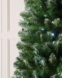 Pre-Lit Slim Frosted Christmas Tree, 6 Ft