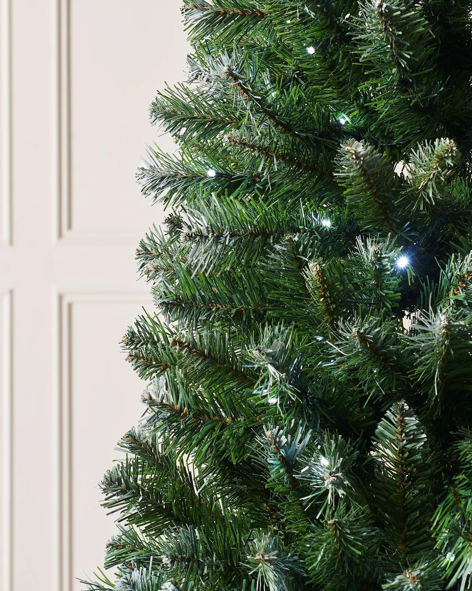 Pre-Lit Slim Frosted Christmas Tree, 6 Ft