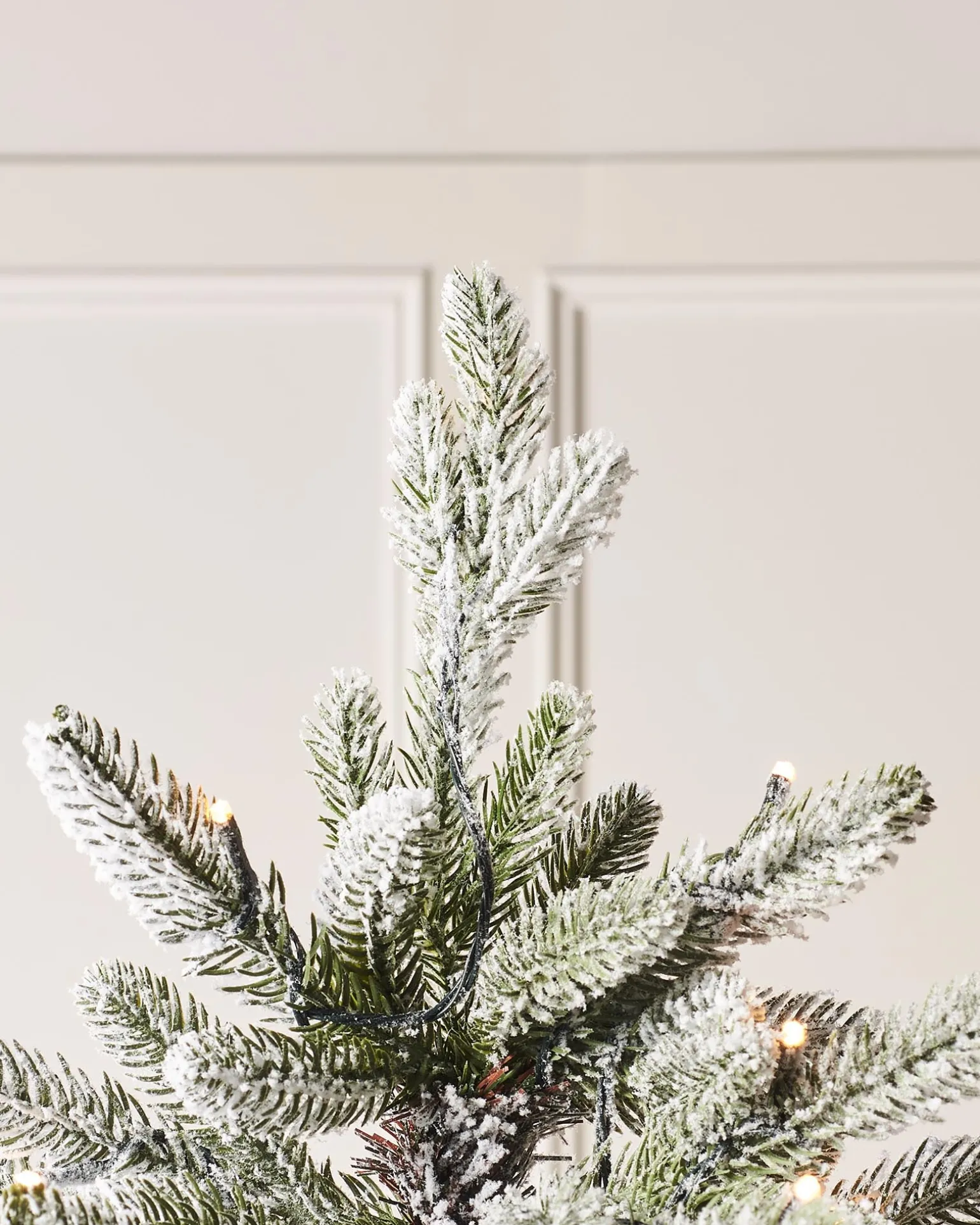 Pre-Lit Slim Snow Flocked Christmas Tree, 5 Ft