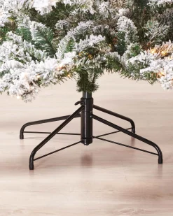 Pre-Lit Snow Flocked Alpine Christmas Tree, 7 Ft