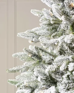 Pre-Lit Snow Flocked Christmas Tree, 6.5 Ft