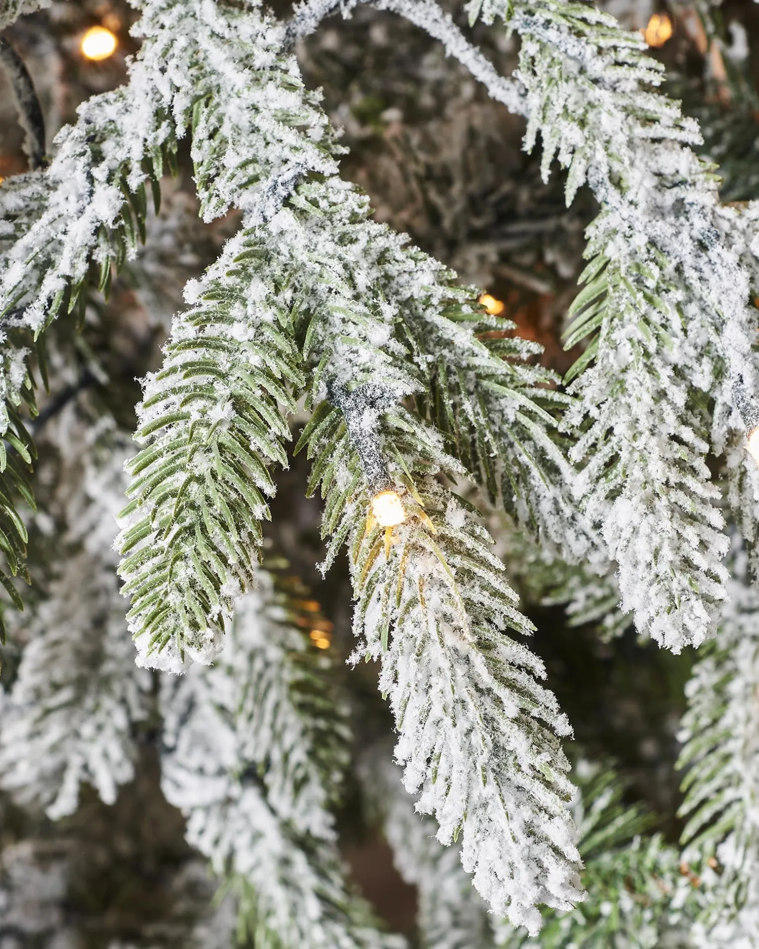 Pre-Lit Snow Flocked Christmas Tree, 6.5 Ft
