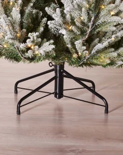 Pre-Lit Snow Flocked Douglas Fir Christmas Tree, 6 Ft