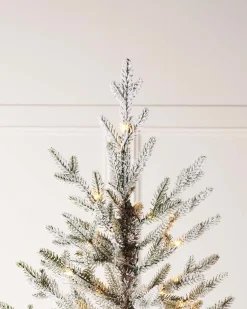 Pre-Lit Snow Flocked Douglas Fir Christmas Tree, 6 Ft