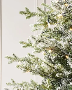 Pre-Lit Snow Flocked Fraser Fir Christmas Tree, 7 Ft