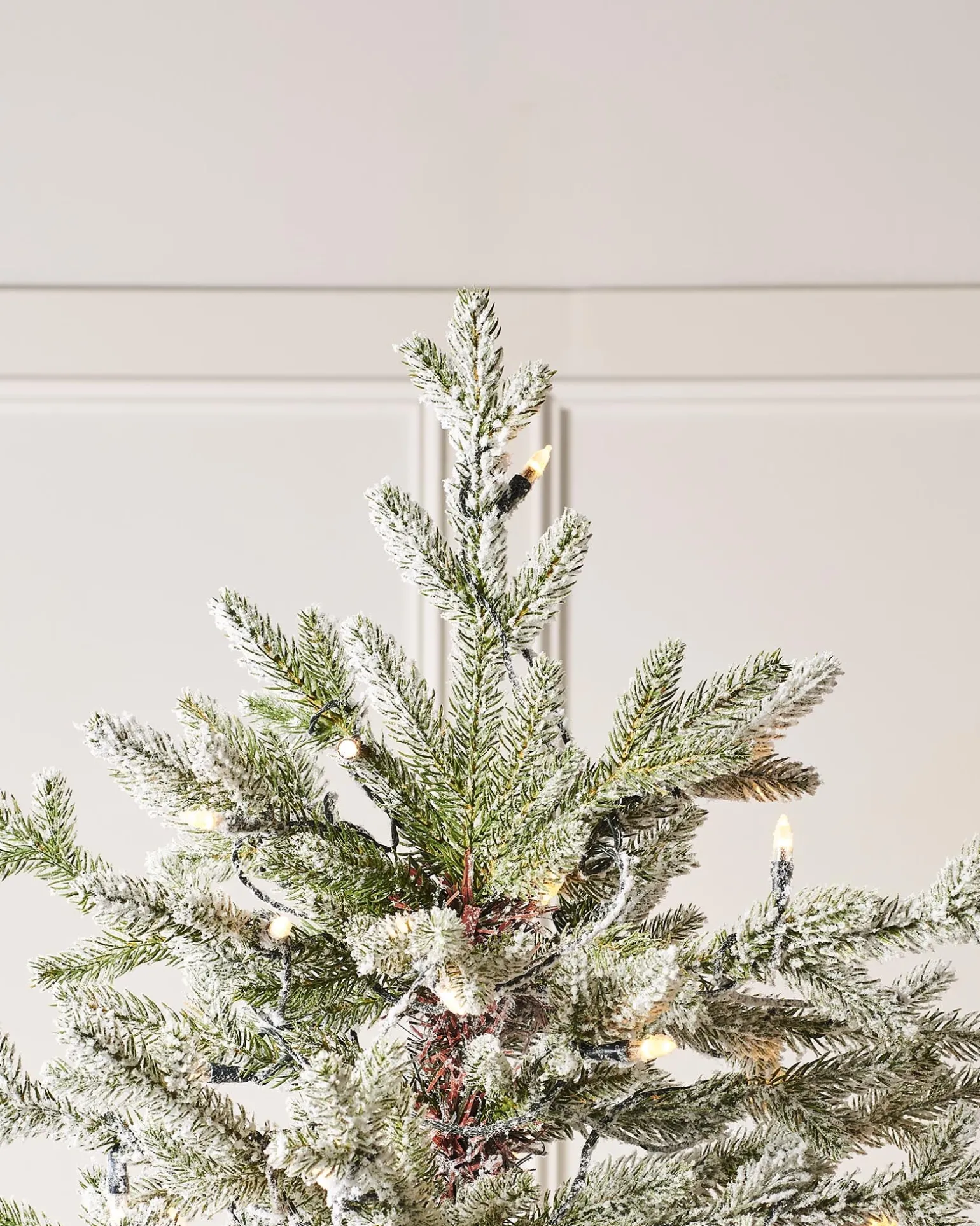 Pre-Lit Snow Flocked Fraser Fir Christmas Tree, 7 Ft