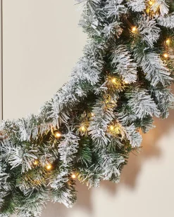 Pre-Lit Snow Flocked Majestic Wreath, 1 M