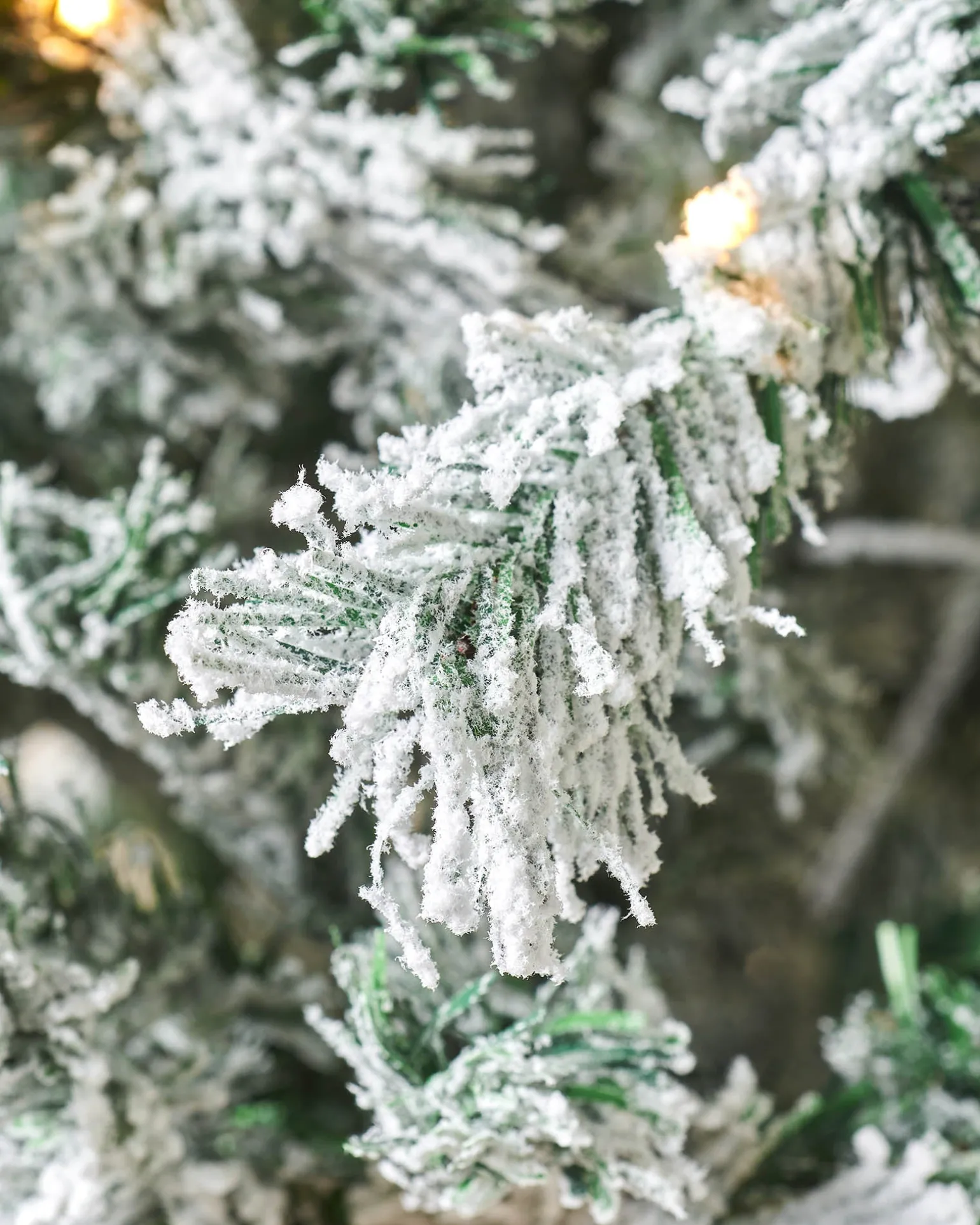 Pre-Lit Snow Flocked Mixed Pine Christmas Tree, 7 Ft
