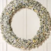 Pre-Lit Snow Flocked Natural Fir Majestic Wreath, 1.5 M