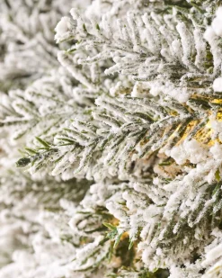 Pre-Lit Snow Flocked Natural Fir Majestic Wreath, 1.5 M