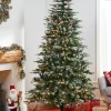 Pre-Lit Snow Flocked Norwegian Spruce Christmas Tree, 6 Ft