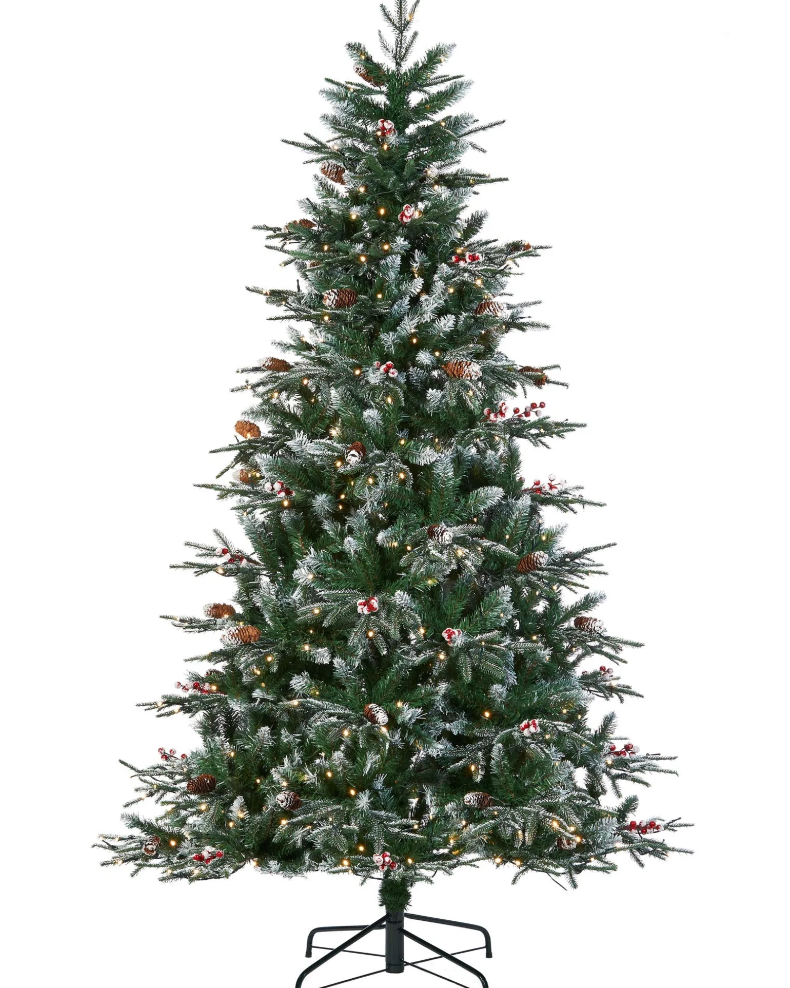 Pre-Lit Snow Flocked Norwegian Spruce Christmas Tree, 6 Ft