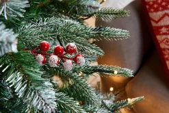 Pre-Lit Snow Flocked Norwegian Spruce Christmas Tree, 7 Ft