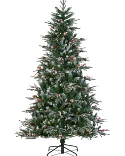 Pre-Lit Snow Flocked Norwegian Spruce Christmas Tree, 7 Ft