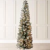 Pre-Lit Snow Flocked Pencil Christmas Tree, 6.5 Ft